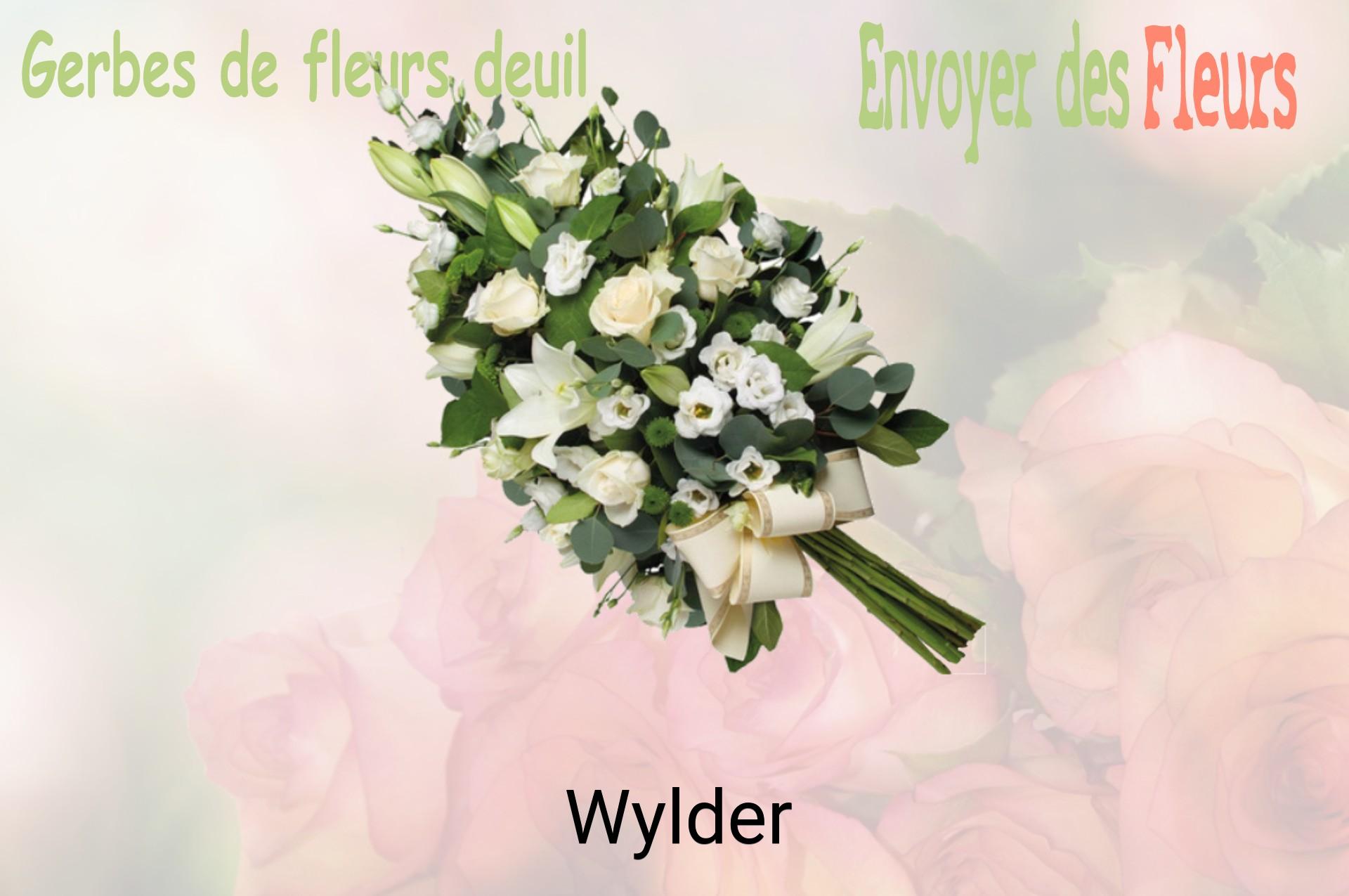 Gerbe de fleurs de deuil livrée à Wylder
